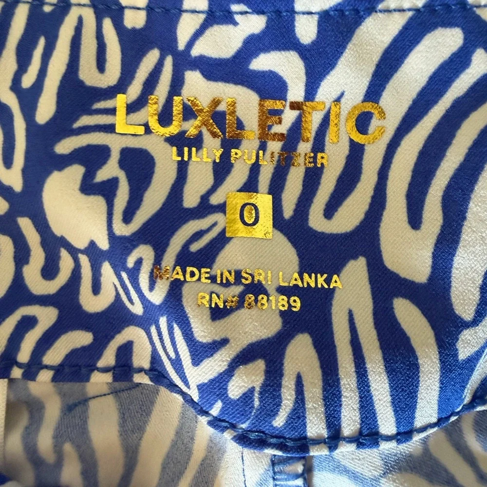 Lilly Pulitzer Blue and White Patterned Leggings brand new size 0 - Picture 3 of 6
